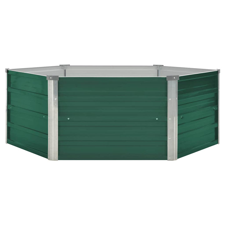 højbed 129x129x45 galvaniseret stål grøn