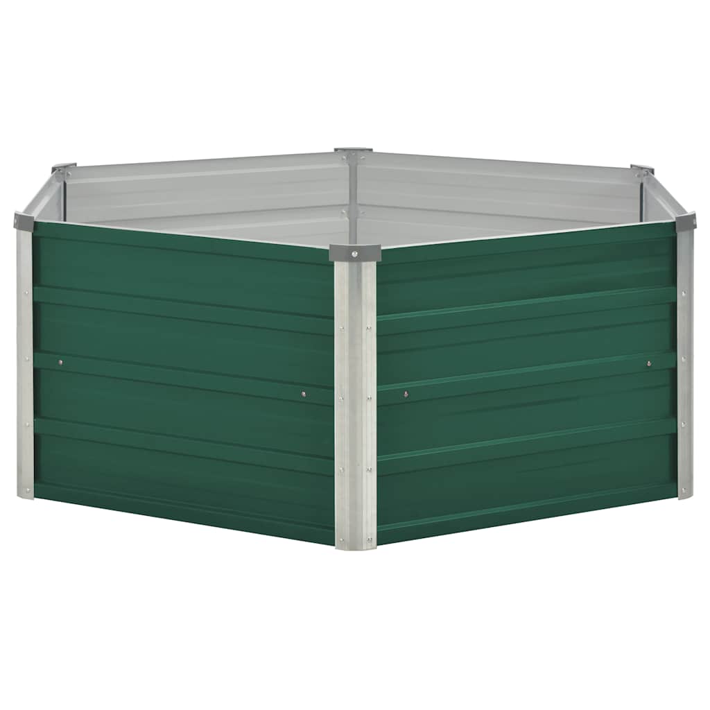 højbed 129x129x45 galvaniseret stål grøn