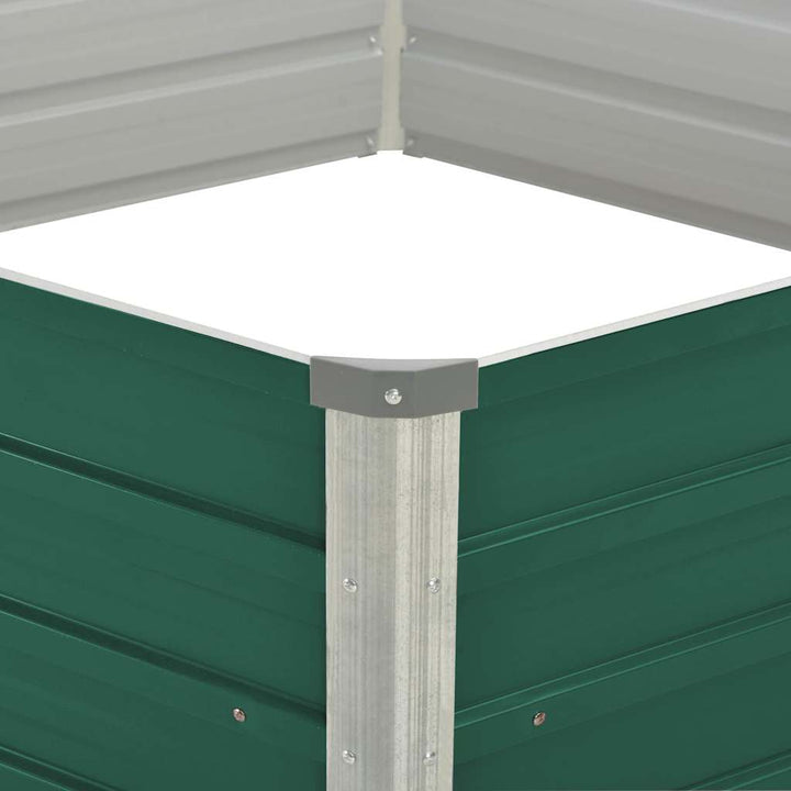 højbed 129x129x45 galvaniseret stål grøn