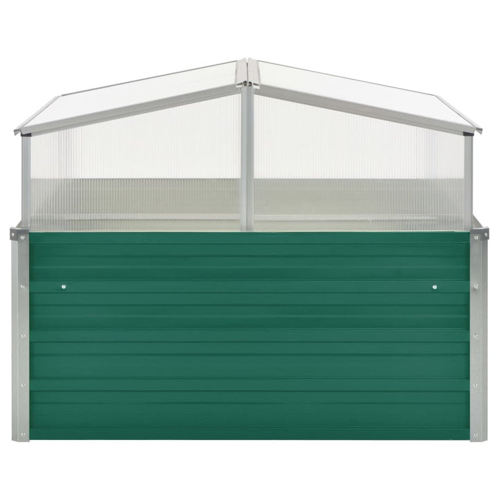 drivhus 100 x 100 x 77 cm galvaniseret stål grøn