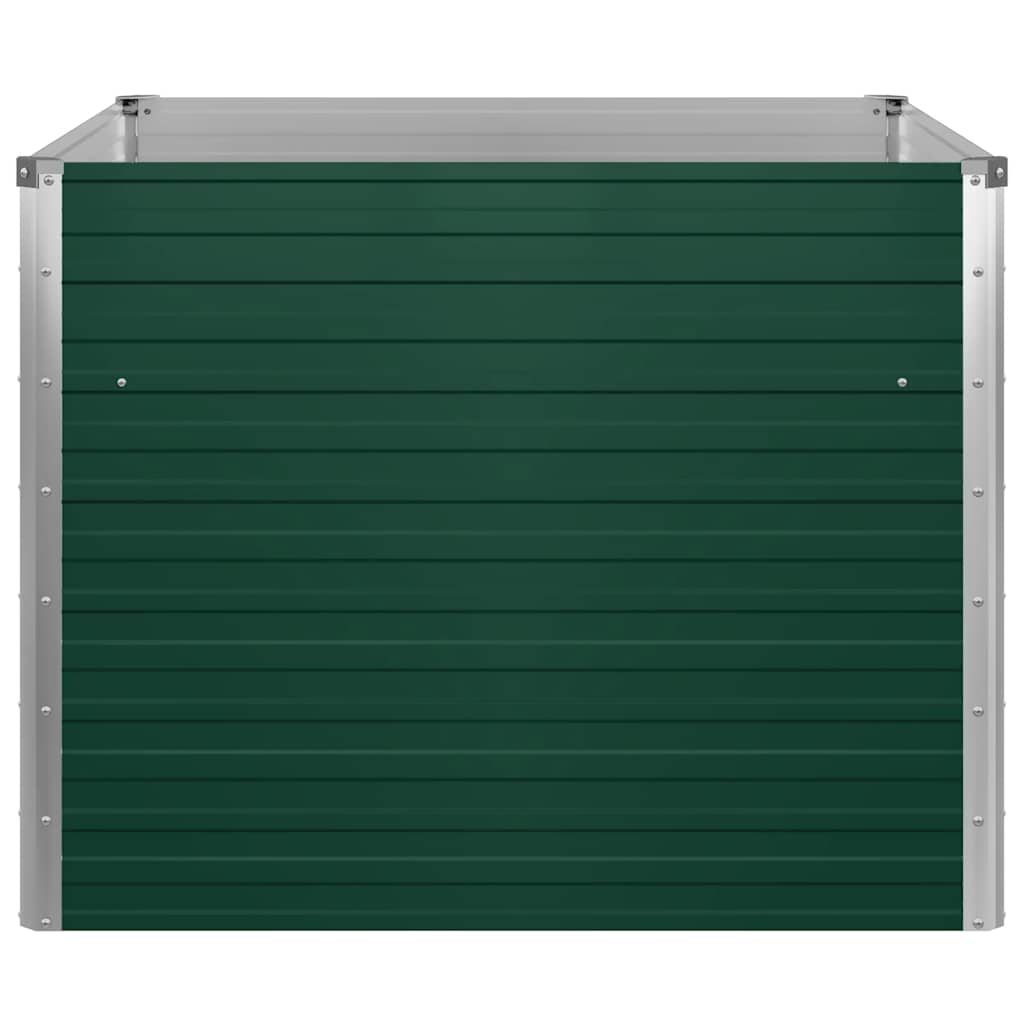hævet havekasse 100 x 100 x 77 galvaniseret stål grøn