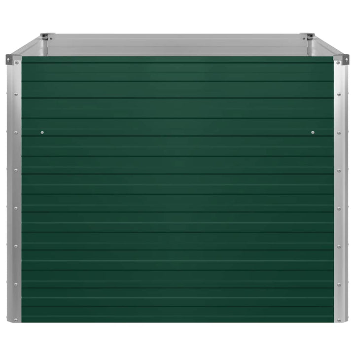 hævet havekasse 100 x 100 x 77 galvaniseret stål grøn