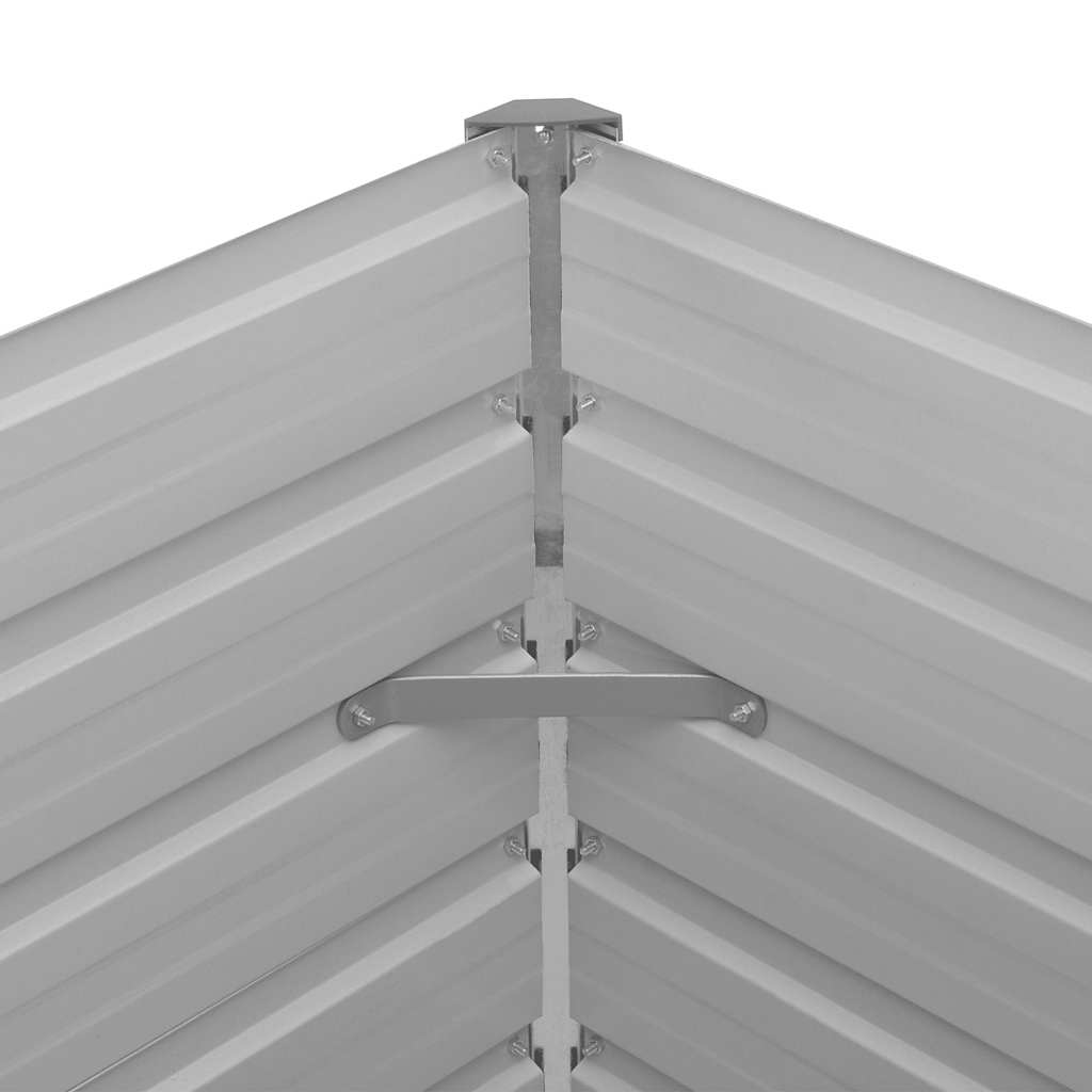 hævet havekasse 100 x 100 x 77 galvaniseret stål grøn