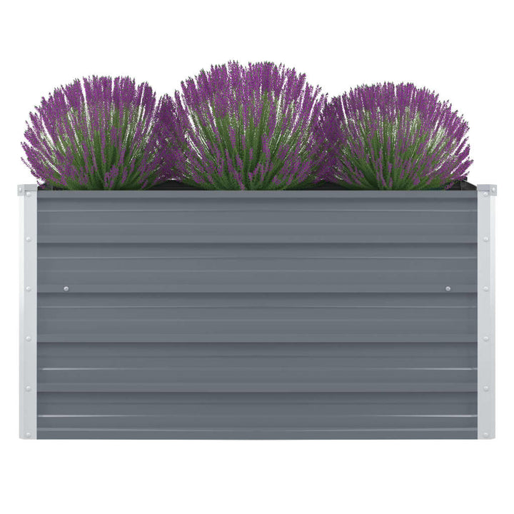 forhøjet blomsterbed 100 x 100 x 45 cm galvaniseret stål grå