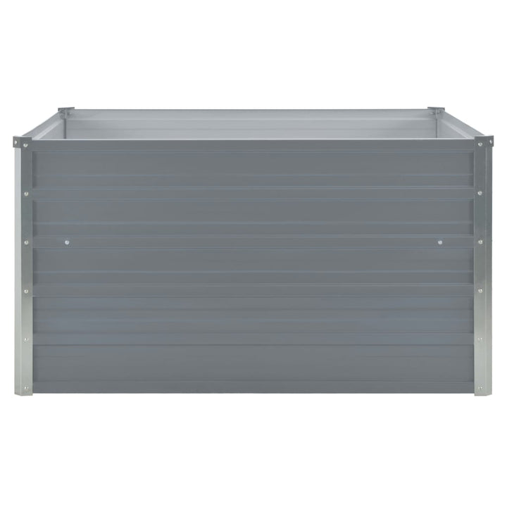forhøjet blomsterbed 100 x 100 x 45 cm galvaniseret stål grå