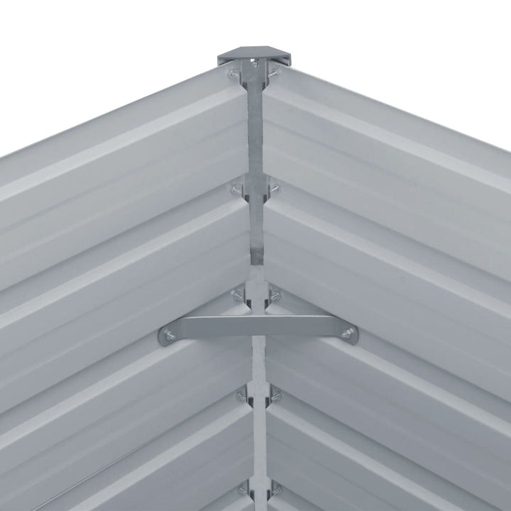 forhøjet plantekasse 100 x 100 x 45 cm galvaniseret stål brun