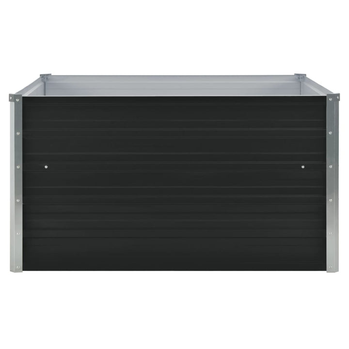 forhøjet blomsterbed 100 x 100 x 45 cm galvaniseret stål grå