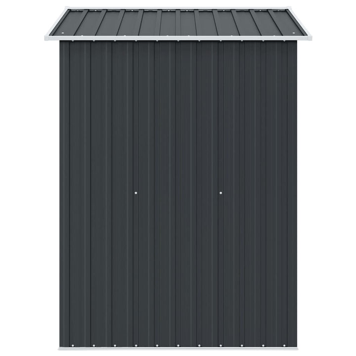 opbevaringsskur til haven 204x132x186 cm stål antracitgrå