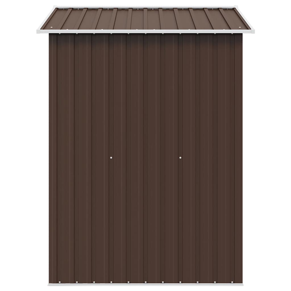 opbevaringsskur til haven 204x132x186 cm stål brun