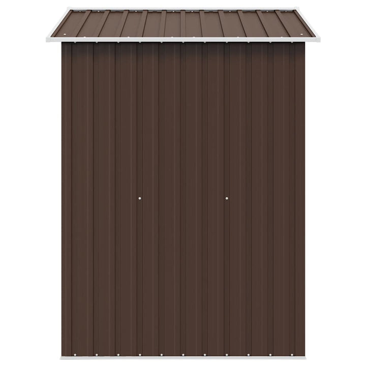 opbevaringsskur til haven 204x132x186 cm stål brun