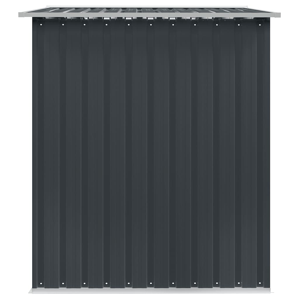 opbevaringsskur til haven 257x205x178 cm stål antracitgrå