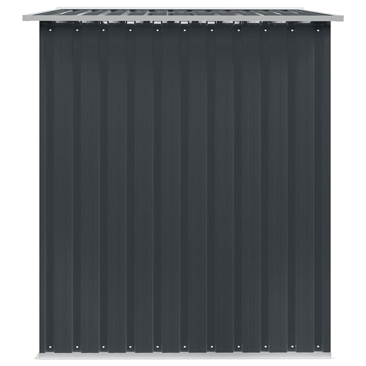 opbevaringsskur til haven 257x205x178 cm stål antracitgrå