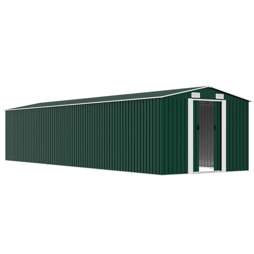 haveskur 257x779x181 cm galvaniseret stål grøn
