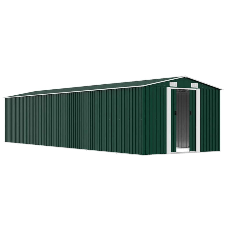 haveskur 257x779x181 cm galvaniseret stål grøn