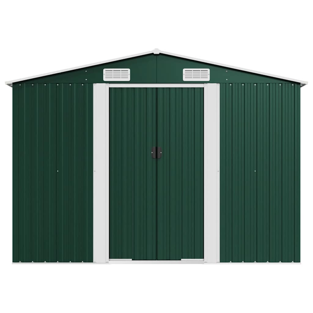 haveskur 257x779x181 cm galvaniseret stål grøn