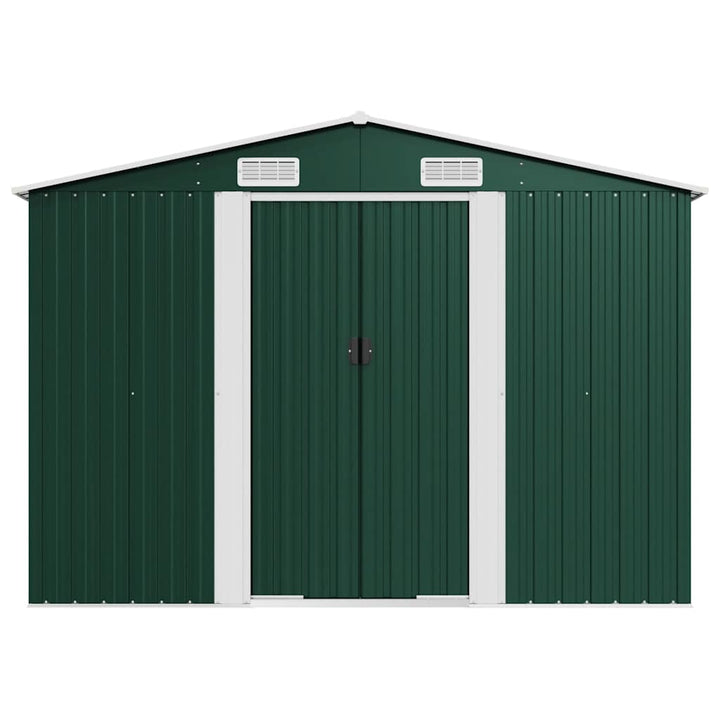 haveskur 257x779x181 cm galvaniseret stål grøn