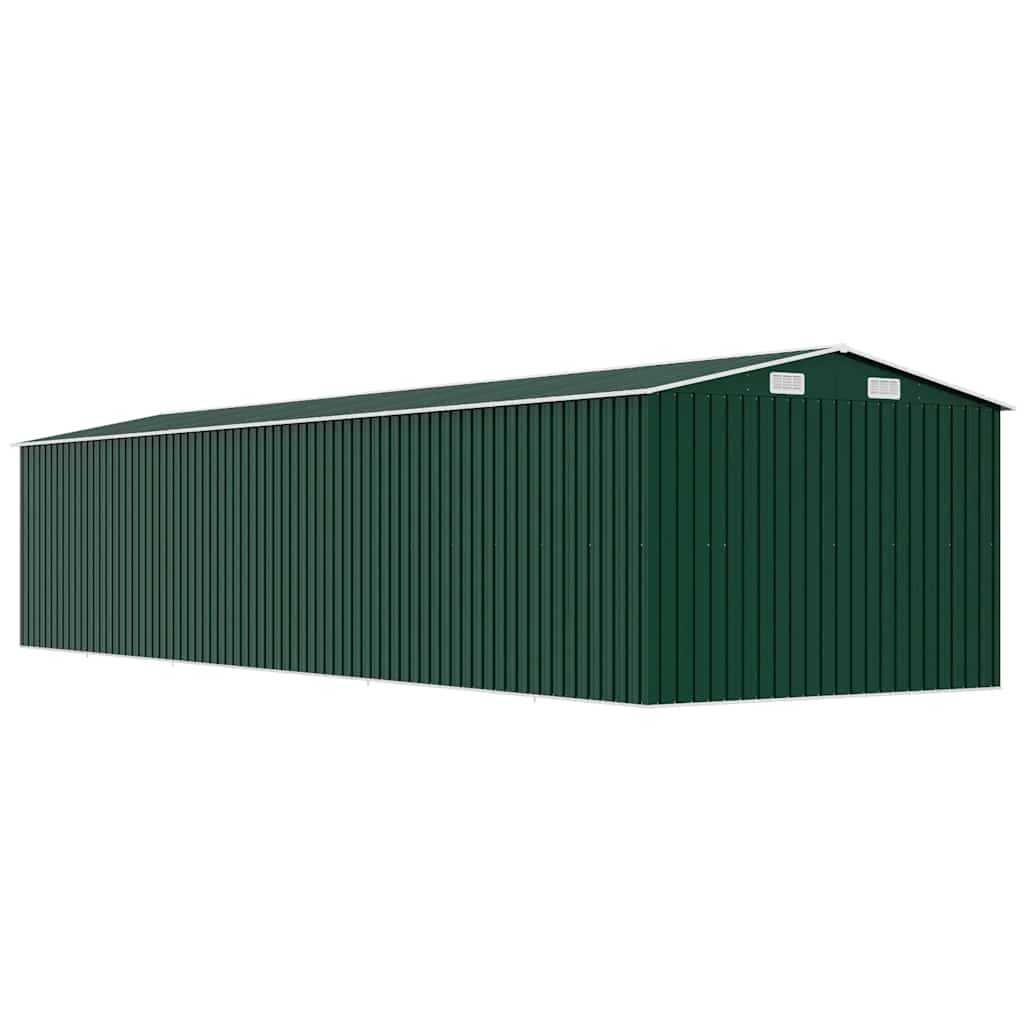 haveskur 257x779x181 cm galvaniseret stål grøn