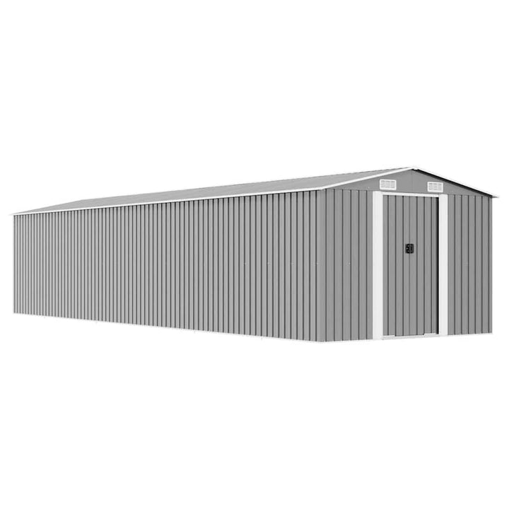 haveskur 257x779x181 cm galvaniseret stål grå
