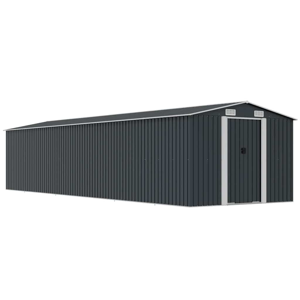 haveskur 257x779x181 cm galvaniseret stål antracitgrå