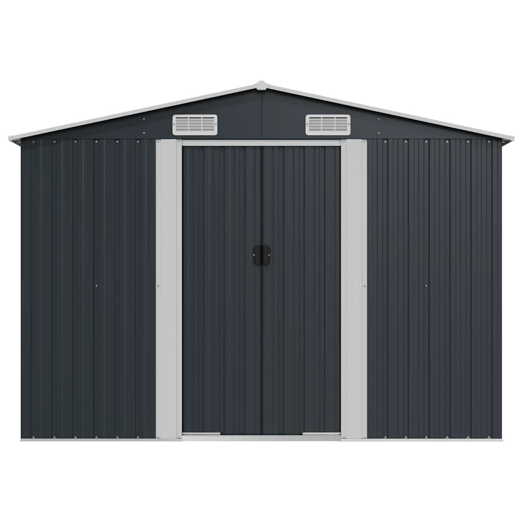 haveskur 257x779x181 cm galvaniseret stål antracitgrå