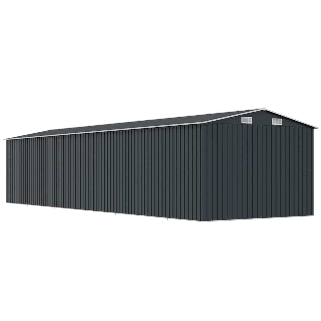 haveskur 257x779x181 cm galvaniseret stål antracitgrå