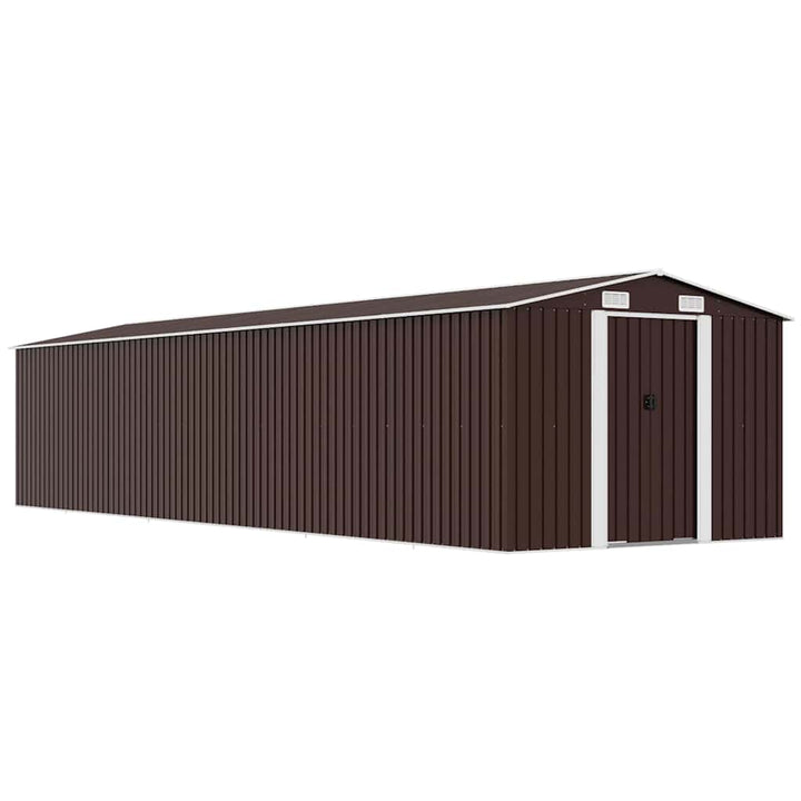 haveskur 257x779x181 cm galvaniseret stål brun