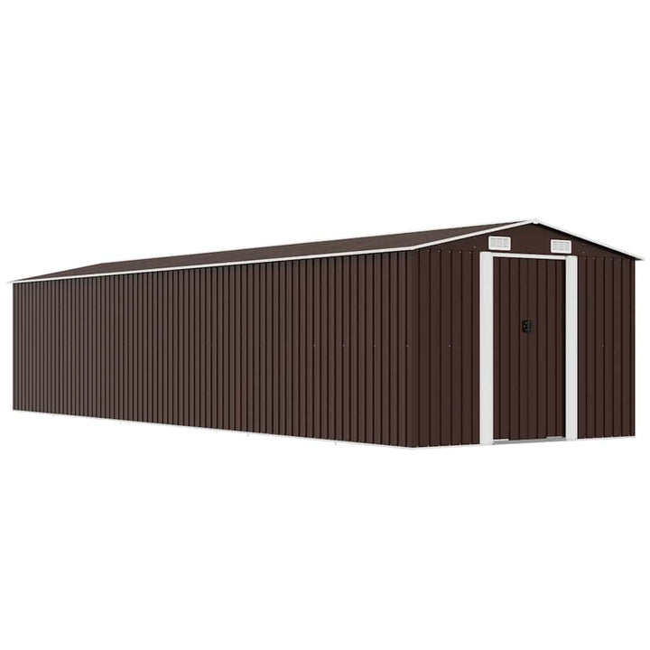 haveskur 257x779x181 cm galvaniseret stål brun
