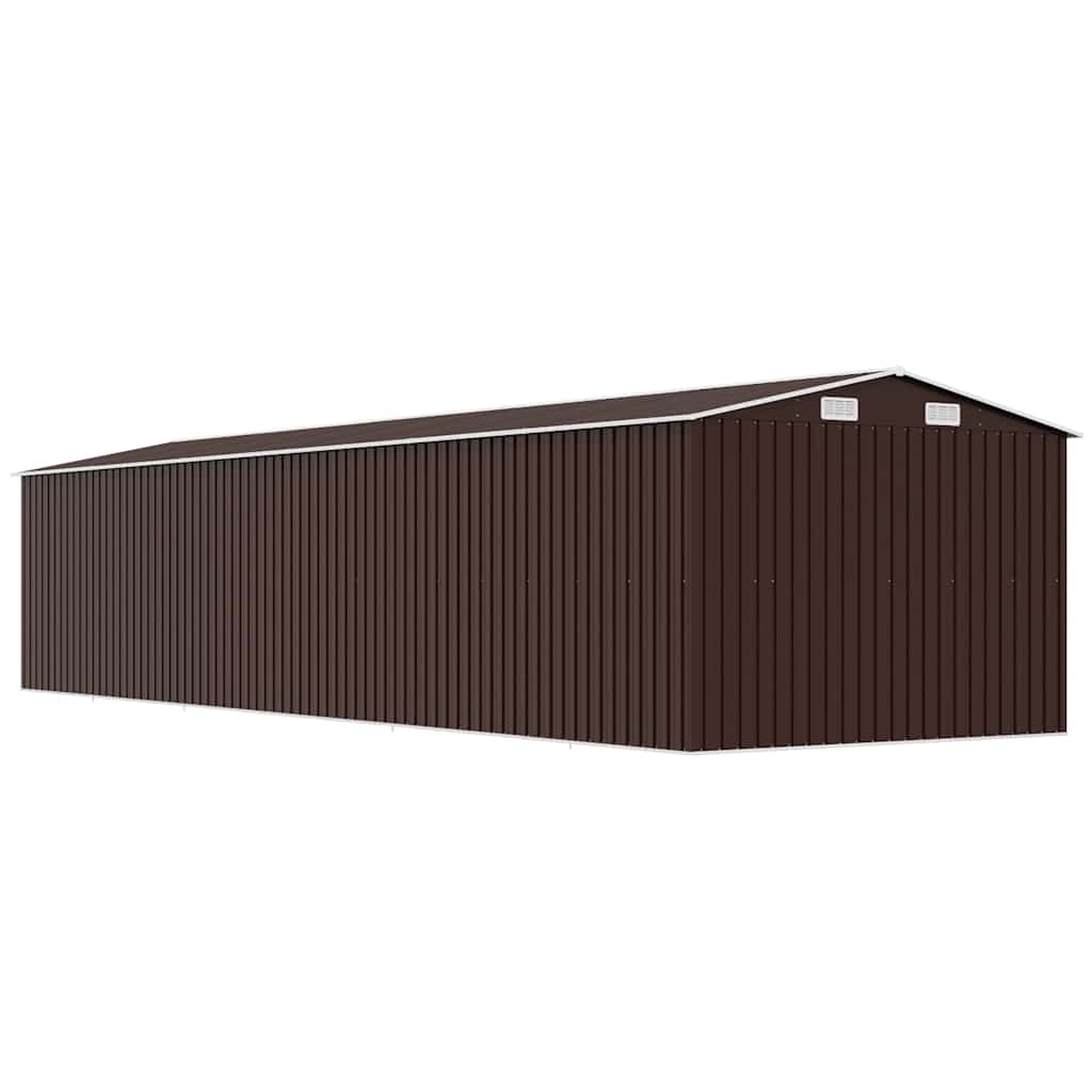 haveskur 257x779x181 cm galvaniseret stål brun
