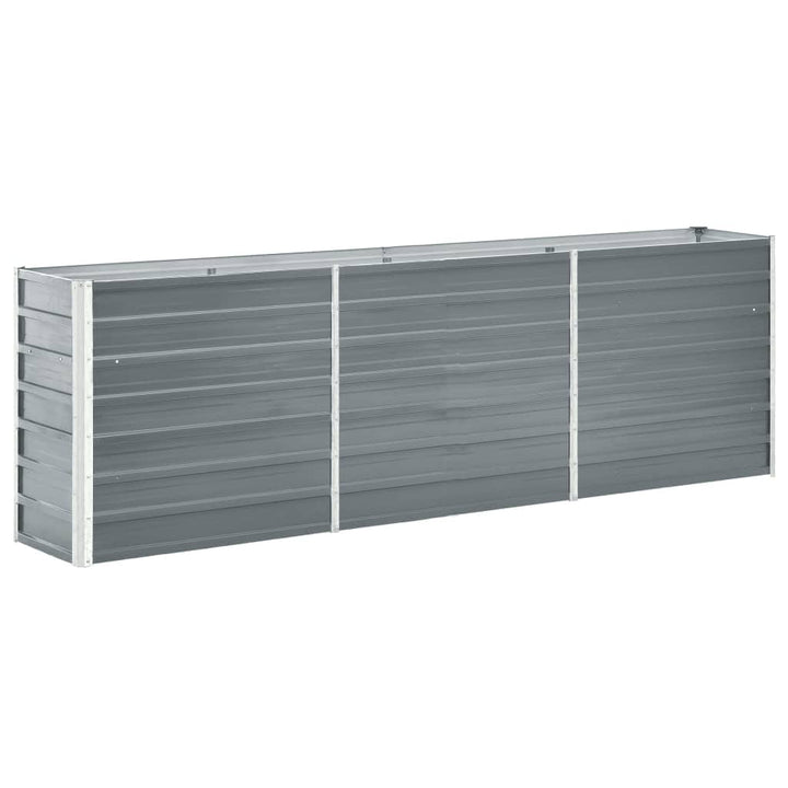 høj plantekasse 240x40x77 cm galvaniseret stål grå