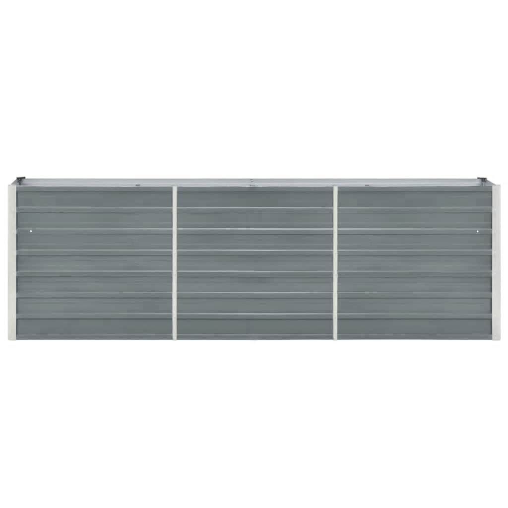 høj plantekasse 240x40x77 cm galvaniseret stål grå
