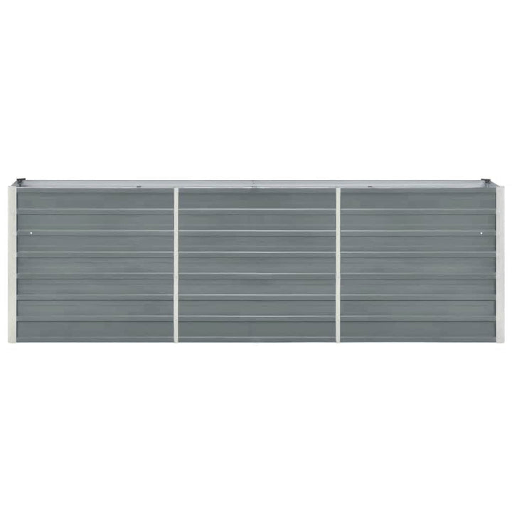 høj plantekasse 240x40x77 cm galvaniseret stål grå