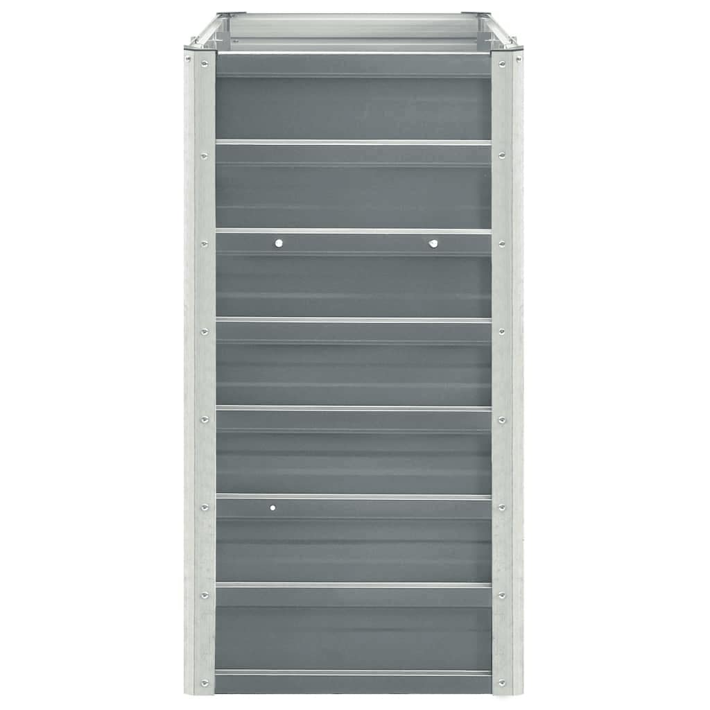 høj plantekasse 240x40x77 cm galvaniseret stål grå