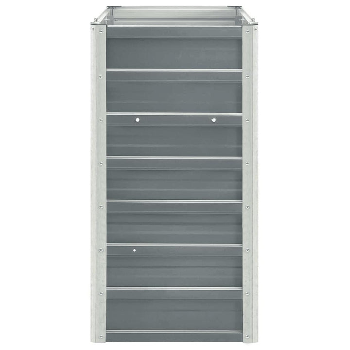 høj plantekasse 240x40x77 cm galvaniseret stål grå
