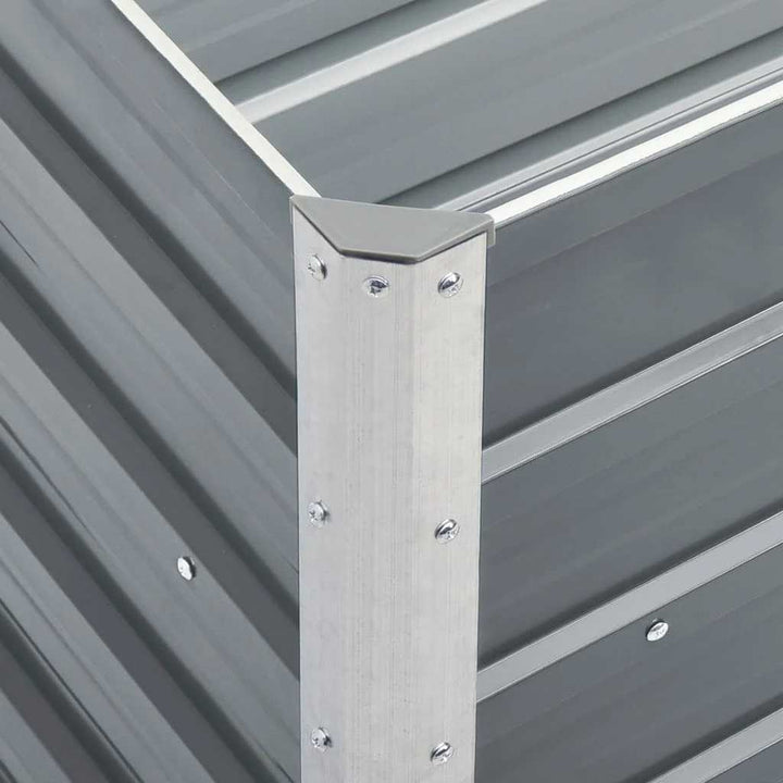 høj plantekasse 240x40x77 cm galvaniseret stål grå