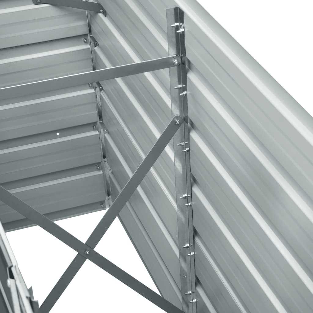 høj plantekasse 240x40x77 cm galvaniseret stål grå