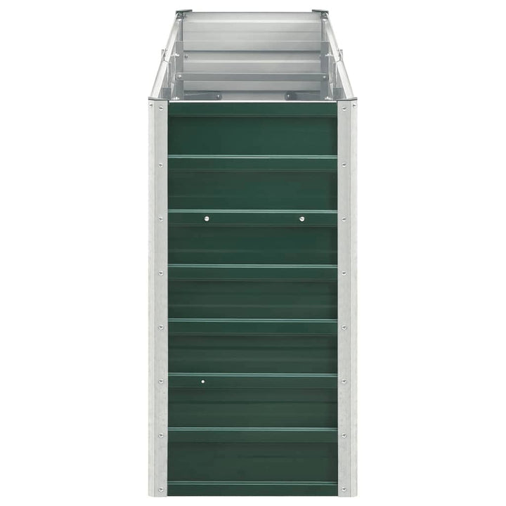 forhøjet plantekasse 240x40x77 cm galvaniseret stål grøn