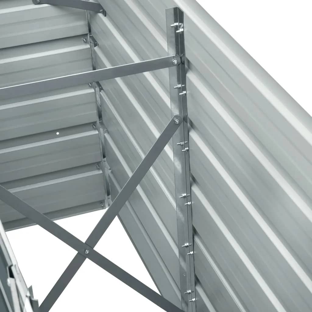 forhøjet plantekasse 240x40x77 cm galvaniseret stål grøn