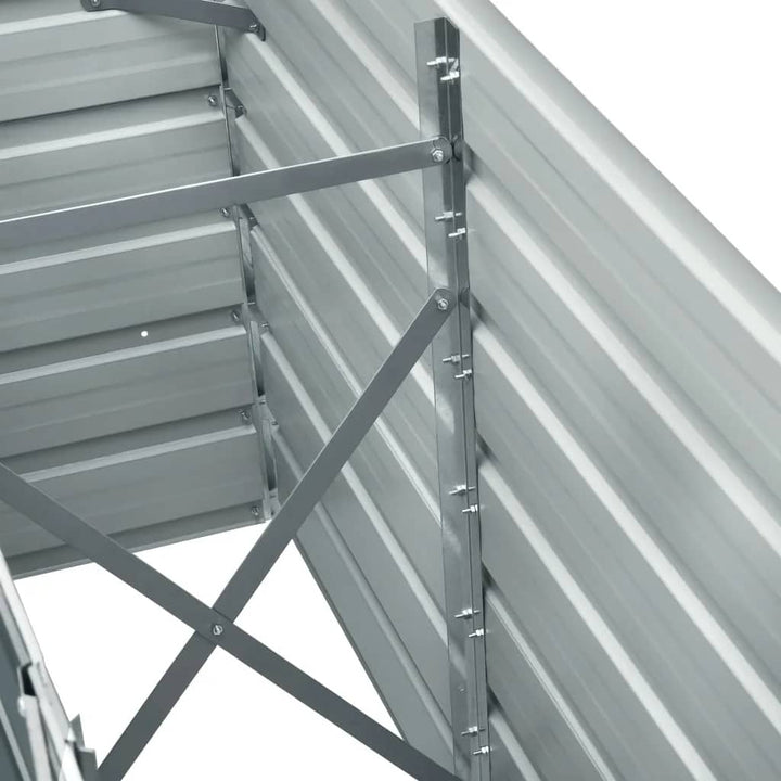 forhøjet plantekasse 240x40x77 cm galvaniseret stål grøn