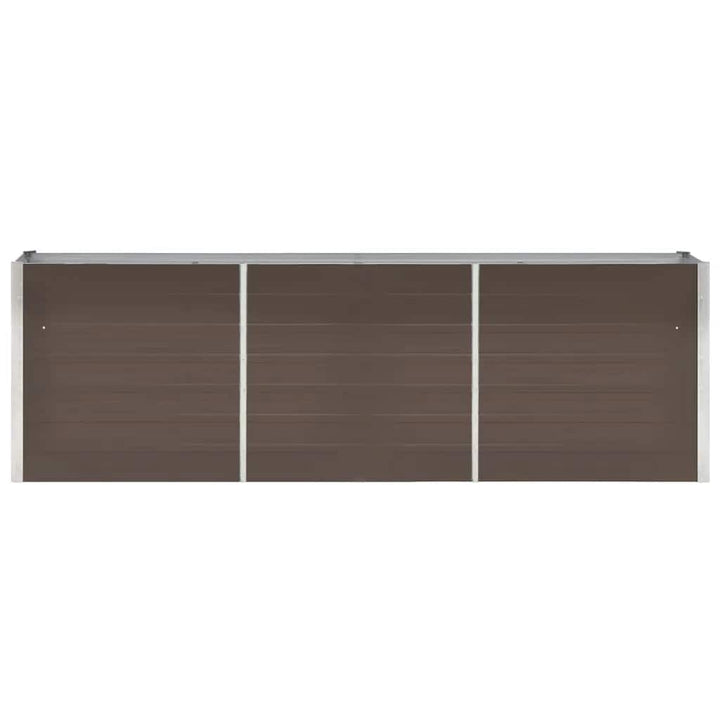 forhøjet plantekasse 240x40x77 cm galvaniseret stål brun