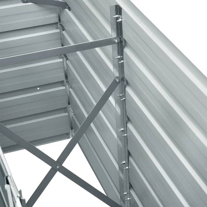 forhøjet plantekasse 240x40x77 cm galvaniseret stål brun