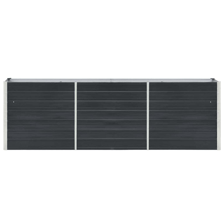 forhøjet plantekasse 240x40x77 cm galvaniseret stål antracitgrå