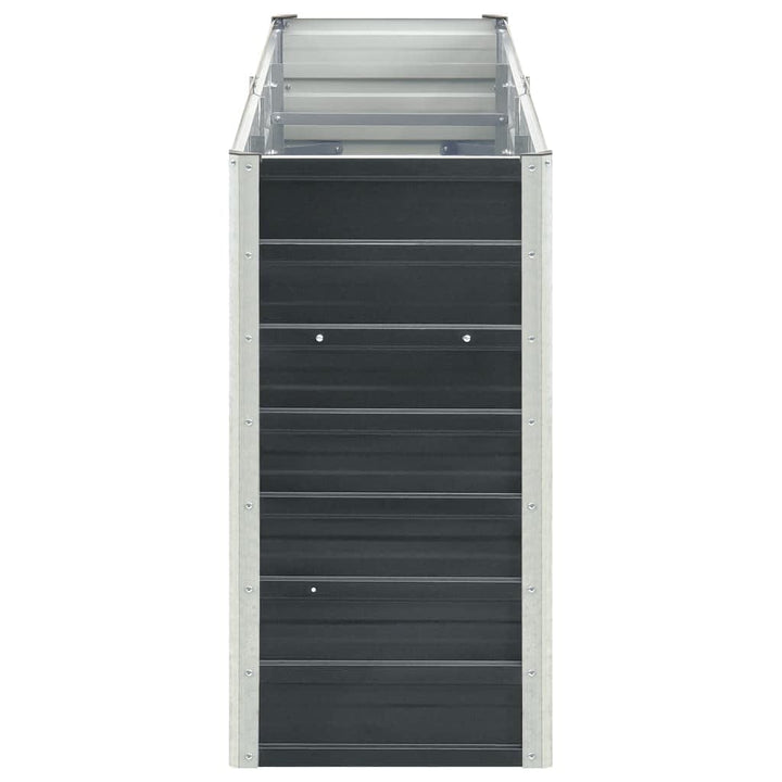 forhøjet plantekasse 240x40x77 cm galvaniseret stål antracitgrå