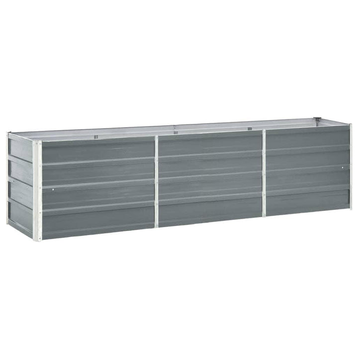 forhøjet plantekasse 240x40x45 cm galvaniseret stål grå