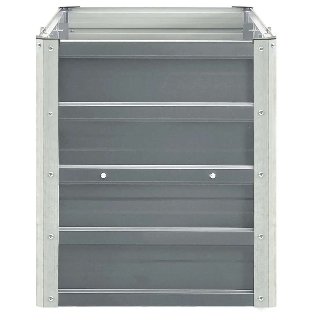 forhøjet plantekasse 240x40x45 cm galvaniseret stål grå