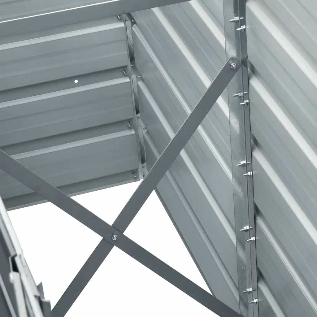 forhøjet plantekasse 240x40x45 cm galvaniseret stål grå