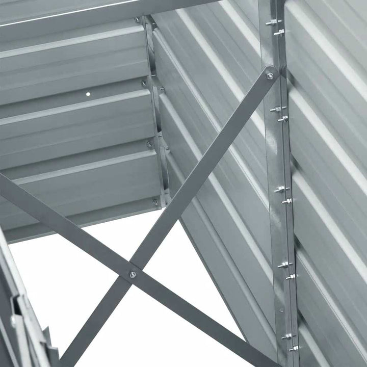 forhøjet plantekasse 240x40x45 cm galvaniseret stål grå