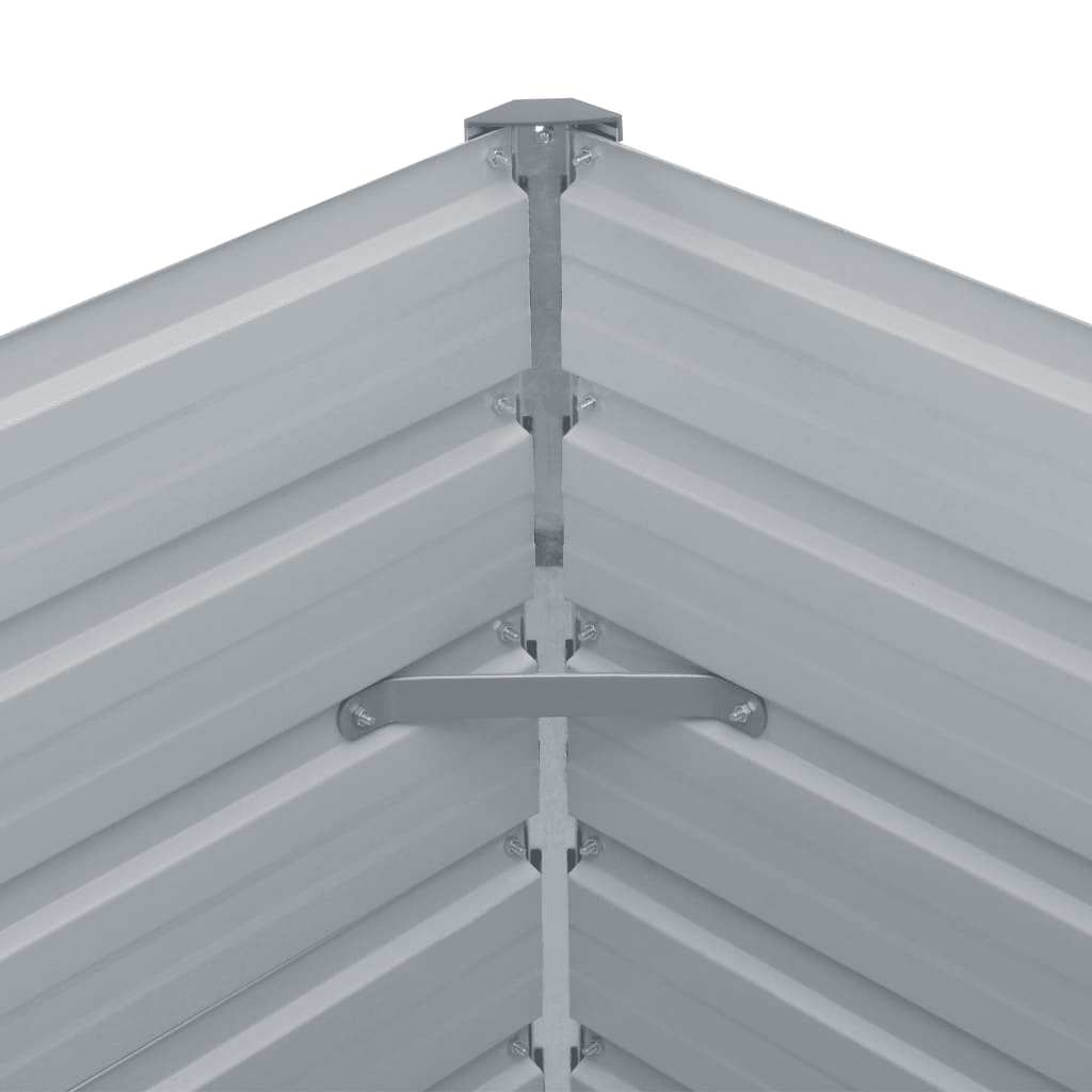 forhøjet plantekasse 240x40x45 cm galvaniseret stål grå