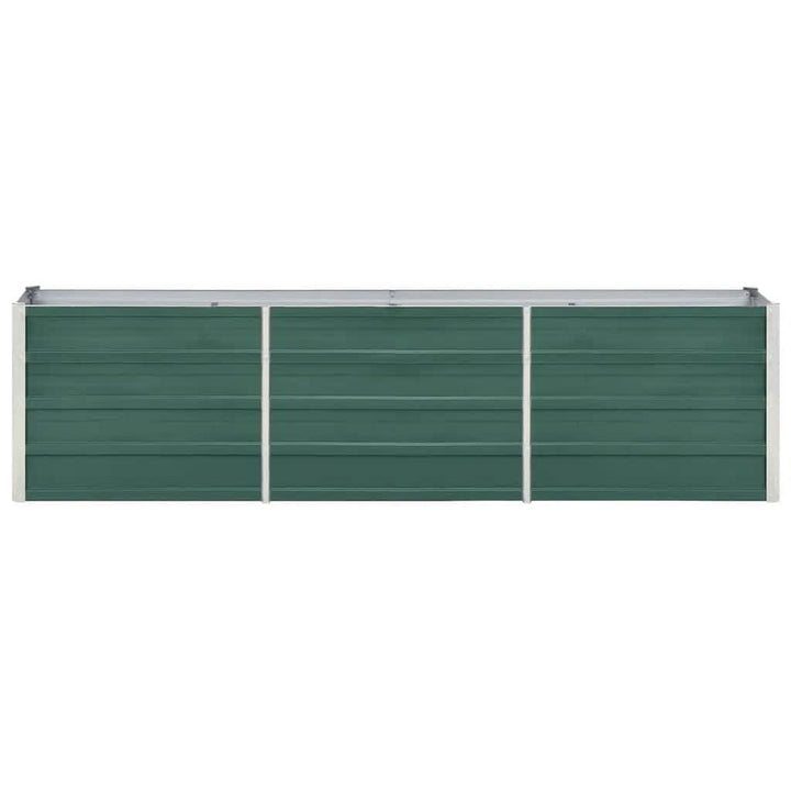 forhøjet plantekasse 240x40x45 cm galvaniseret stål grøn