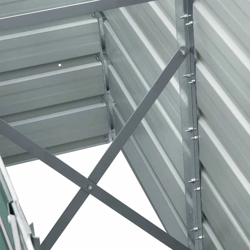 forhøjet plantekasse 240x40x45 cm galvaniseret stål grøn