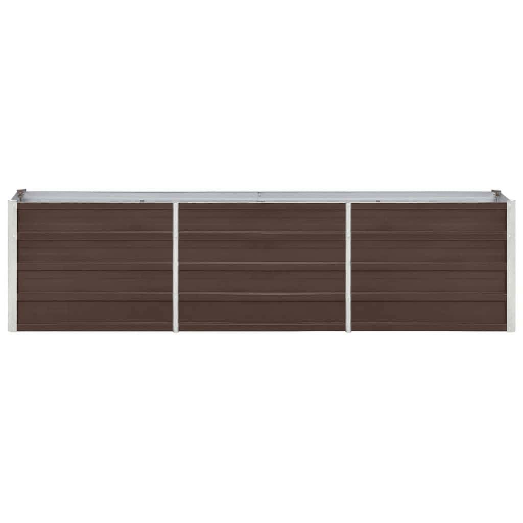 forhøjet plantekasse 240x40x45 cm galvaniseret stål brun